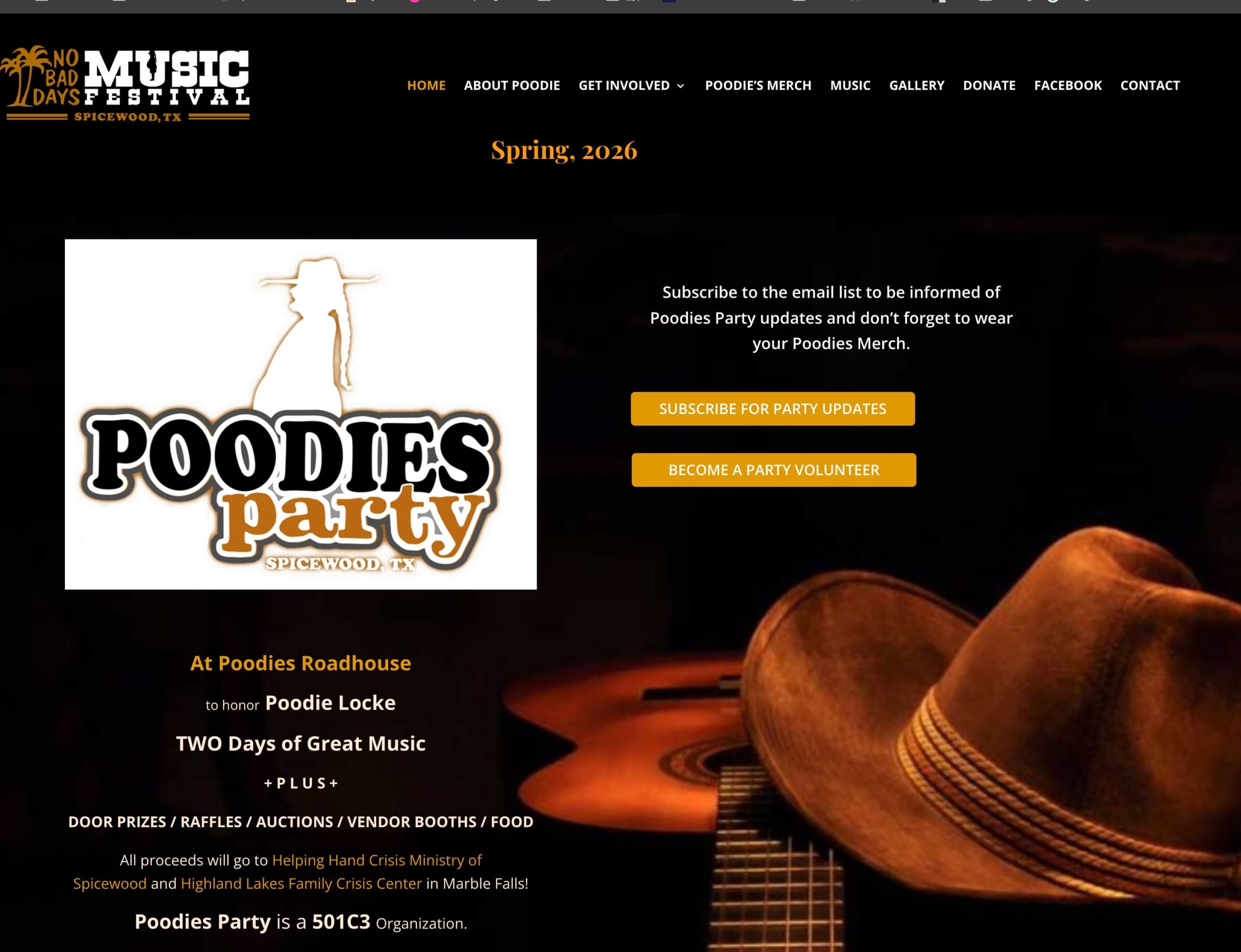 Poodie's Party - o bad days website