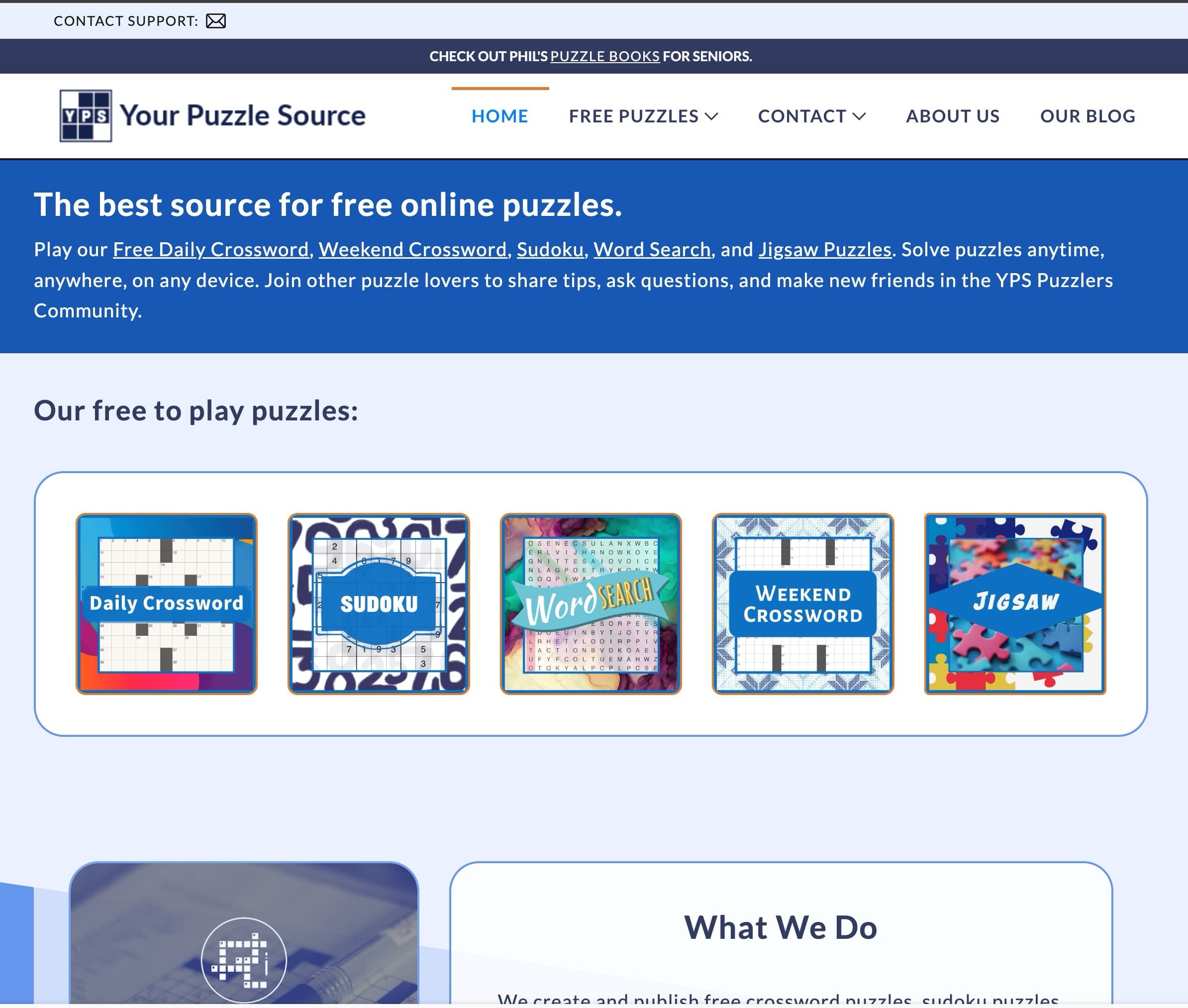 Your Puzzle Source, LLC. home page.